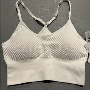 White Sports Bra - with Removable Pads